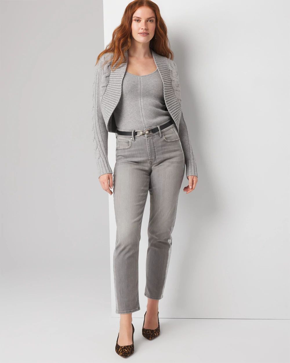 Foil Stripe Straight Jeans | White House Black Market